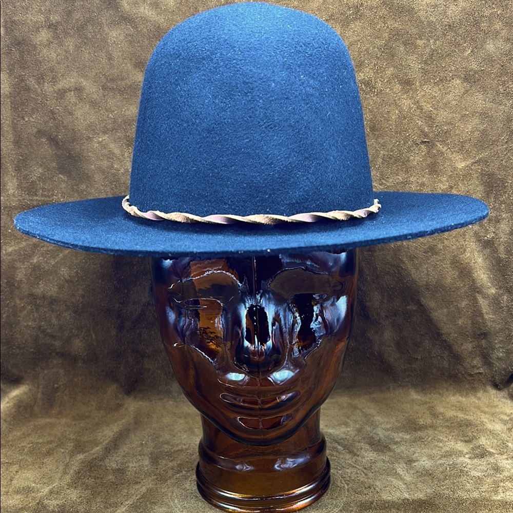 Brixton Black Felt High Dome Shaft Brimmed Hat